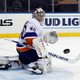 Semyon Varlamov was force out of Saturday’s game with a freak injury in warmups.